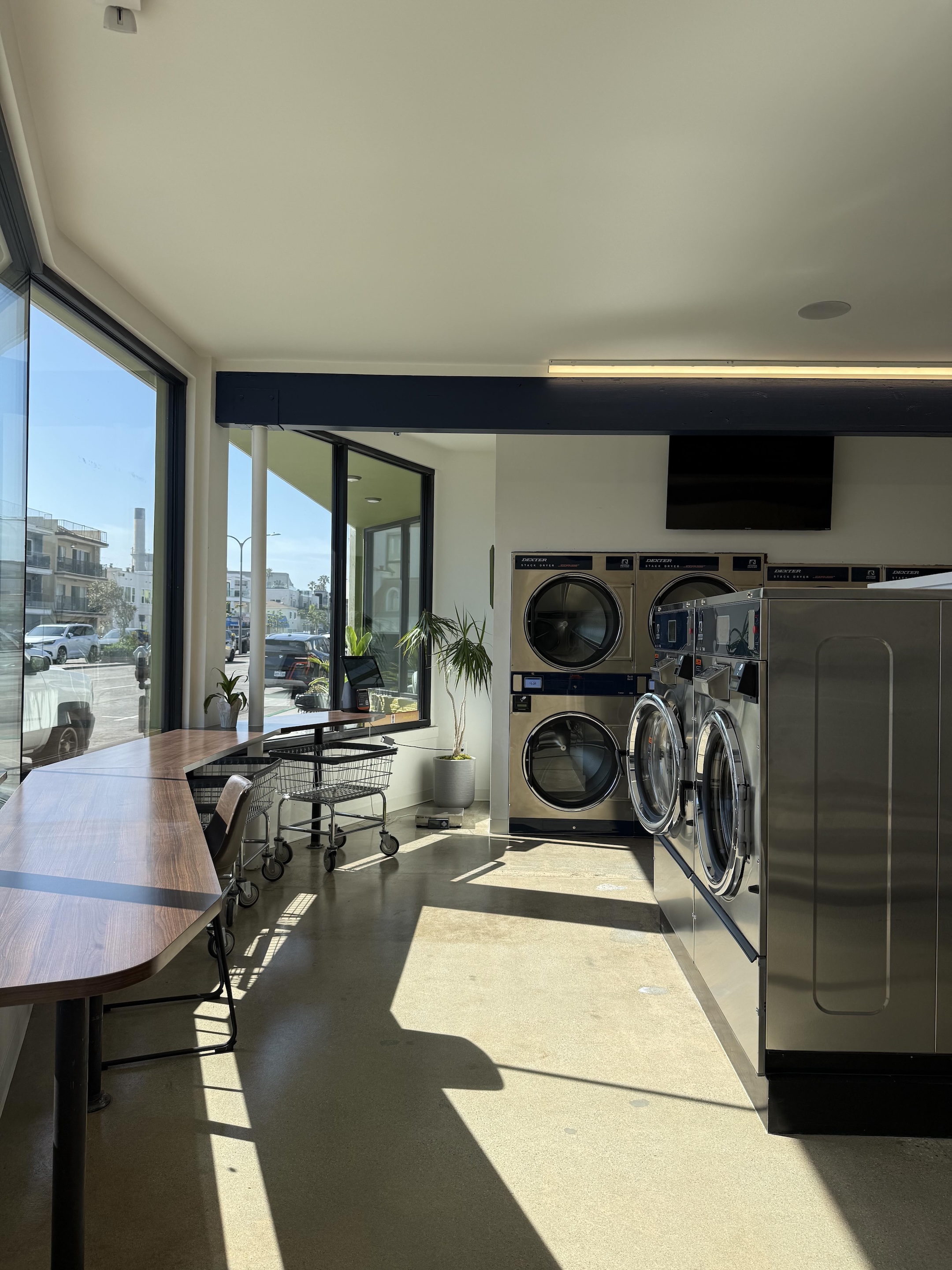 Work counter and machines inside Good Neighbor