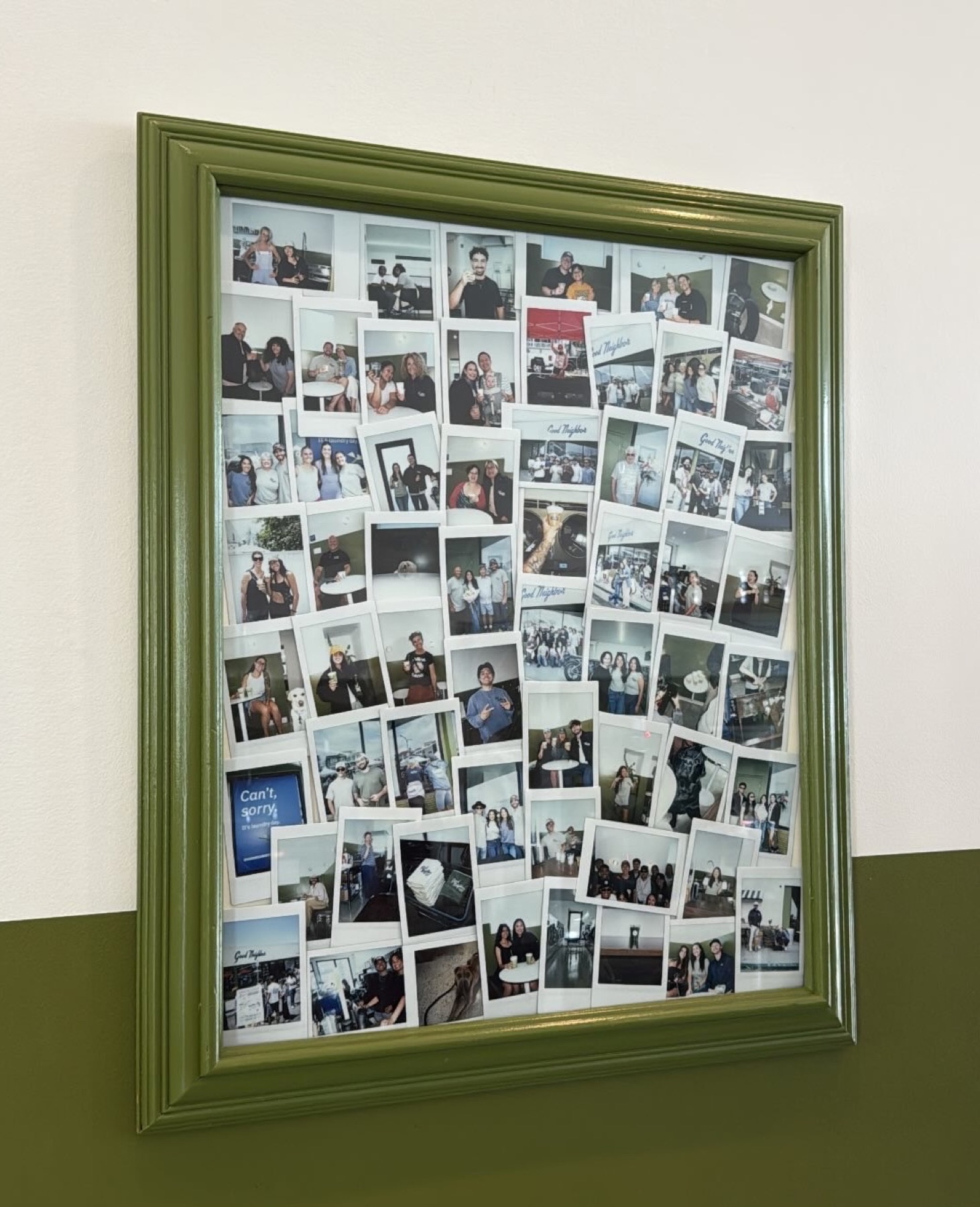 Community Polaroid wall at Good Neighbor